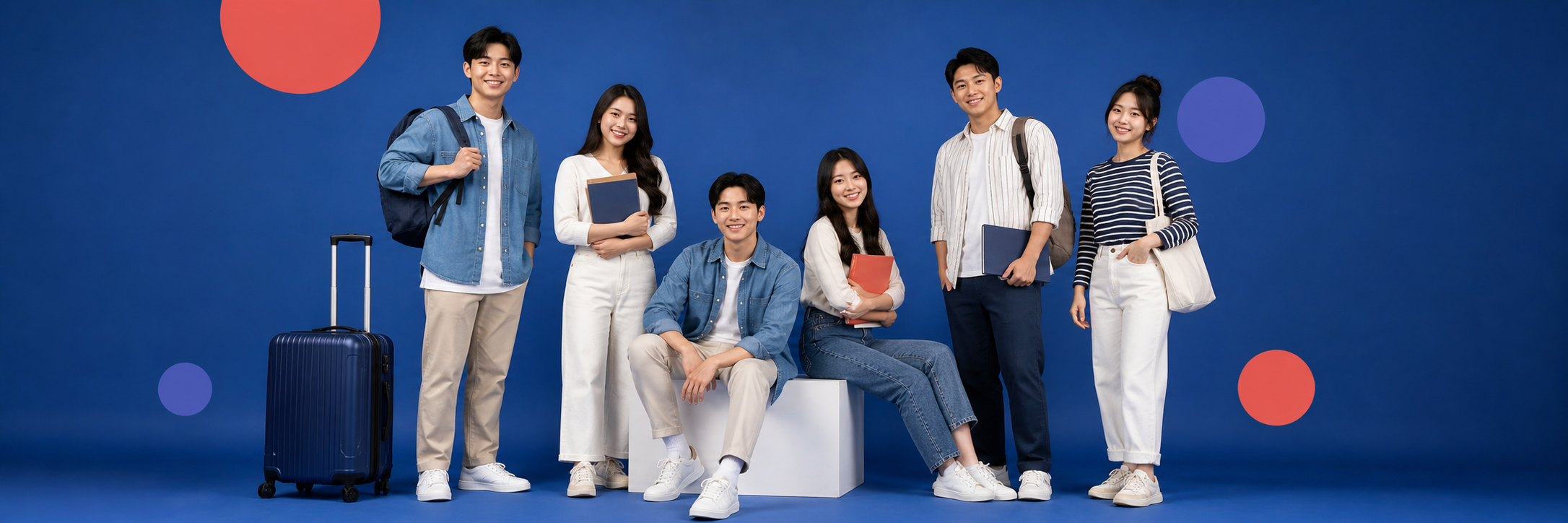 Nhóm sinh viên chuẩn bị hành trình học tập quốc tế